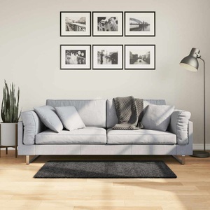 vidaXL, vidaXL Teppich Shaggy Hochflor Modern Anthrazit 60x110 cm