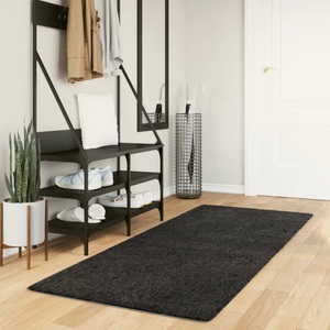 vidaXL, vidaXL Teppich Shaggy Hochflor Modern Anthrazit 80x200 cm, vidaXL Teppich Shaggy Hochflor Modern Anthrazit 80x200 cm