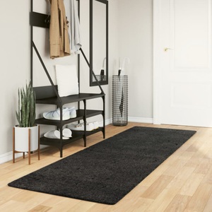 vidaXL, vidaXL Teppich Shaggy Hochflor Modern Anthrazit 80x250 cm
