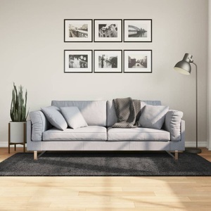 vidaXL, vidaXL Teppich Shaggy Hochflor Modern Anthrazit 100x200 cm