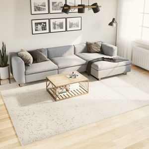 vidaXL, vidaXL Teppich Shaggy Hochflor Modern Creme 240x340 cm, vidaXL Teppich Shaggy Hochflor Modern Creme 240x340 cm
