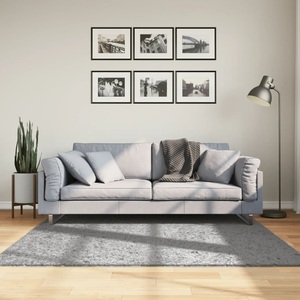 vidaXL, vidaXL Shaggy-Teppich PAMPLONA Hochflor Modern Grau 160x160 cm