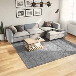 vidaXL, vidaXL Shaggy-Teppich PAMPLONA Hochflor Modern Grau 240x240 cm