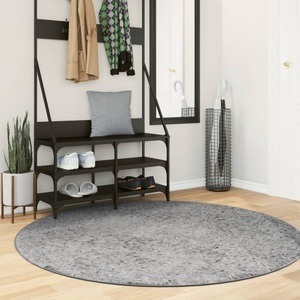 vidaXL, vidaXL Shaggy-Teppich PAMPLONA Hochflor Modern Grau Ø 160 cm