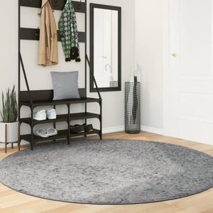vidaXL, vidaXL Shaggy-Teppich PAMPLONA Hochflor Modern Grau Ø 200 cm