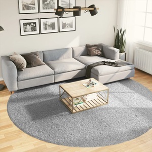 vidaXL, vidaXL Shaggy-Teppich PAMPLONA Hochflor Modern Grau Ø 280 cm