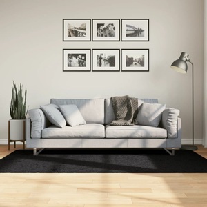 vidaXL, vidaXL Shaggy-Teppich PAMPLONA Hochflor Modern Schwarz 100x200 cm, vidaXL Shaggy-Teppich PAMPLONA Hochflor Modern Schwarz 100x200 cm