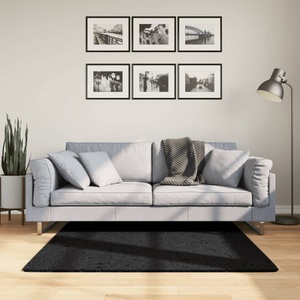 vidaXL, vidaXL Shaggy-Teppich PAMPLONA Hochflor Modern Schwarz 120x120 cm