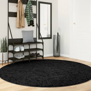 vidaXL, vidaXL Shaggy-Teppich PAMPLONA Hochflor Modern Schwarz Ø 200 cm