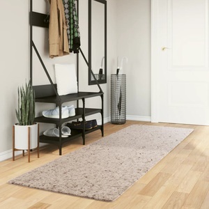 vidaXL, vidaXL Shaggy-Teppich PAMPLONA Hochflor Modern Beige 80x250 cm, vidaXL Shaggy-Teppich PAMPLONA Hochflor Modern Beige 80x250 cm