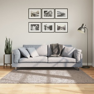 vidaXL, vidaXL Shaggy-Teppich PAMPLONA Hochflor Modern Beige 160x160 cm