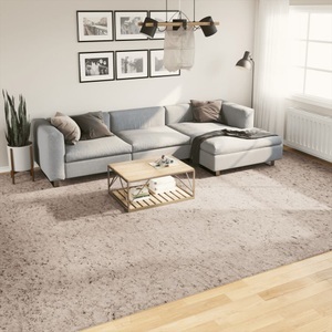 vidaXL, vidaXL Teppich Shaggy Hochflor Modern Beige 300x400 cm, vidaXL Teppich Shaggy Hochflor Modern Beige 300x400 cm