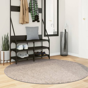 vidaXL, vidaXL Shaggy-Teppich PAMPLONA Hochflor Modern Beige Ø 160 cm