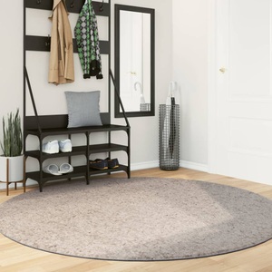 vidaXL, vidaXL Shaggy-Teppich PAMPLONA Hochflor Modern Beige Ø 200 cm