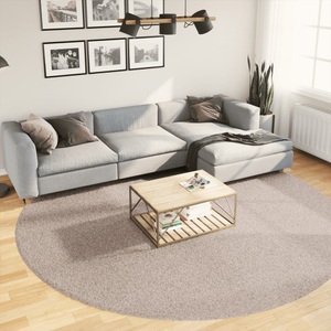 vidaXL, vidaXL Shaggy-Teppich PAMPLONA Hochflor Modern Beige Ø 280 cm