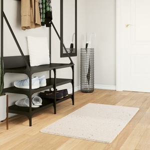 vidaXL, vidaXL Teppich Shaggy Hochflor Modern Creme 60x110 cm