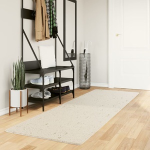 vidaXL, vidaXL Teppich Shaggy Hochflor Modern Creme 80x250 cm