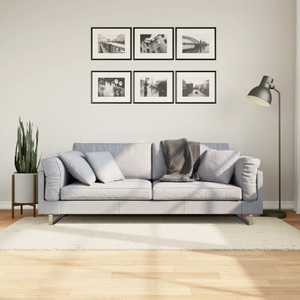 vidaXL, vidaXL Teppich Shaggy Hochflor Modern Creme 100x200 cm