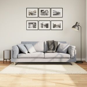 vidaXL, vidaXL Teppich Shaggy Hochflor Modern Creme 120x170 cm
