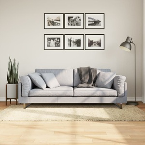 vidaXL, vidaXL Teppich Shaggy Hochflor Modern Golden 100x200 cm