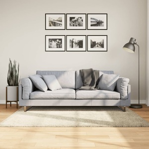 vidaXL, vidaXL Teppich Shaggy Hochflor Modern Golden 120x170 cm