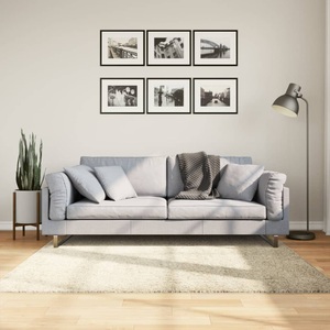 vidaXL, vidaXL Teppich Shaggy Hochflor Modern Golden 160x160 cm