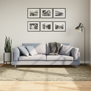 vidaXL, vidaXL Teppich Shaggy Hochflor Modern Golden 160x230 cm