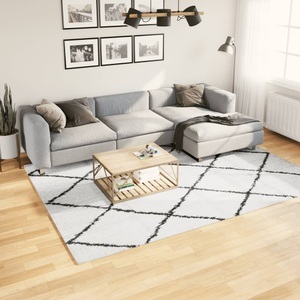 vidaXL, vidaXL Shaggy-Teppich PAMPLONA Hochflor Modern Creme Schwarz 200x280cm