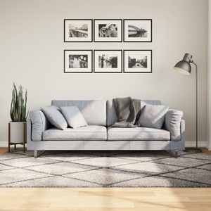vidaXL, vidaXL Teppich Shaggy Hochflor Modern Beige und Anthrazit 160x230 cm
