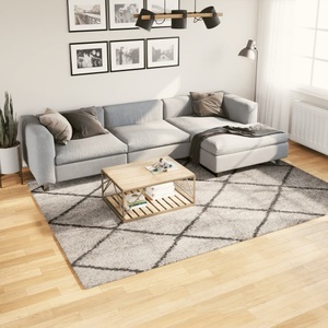 vidaXL, vidaXL Shaggy-Teppich Hochflor Modern Beige Anthrazit 200x280 cm, vidaXL Shaggy-Teppich Hochflor Modern Beige Anthrazit 200x280 cm