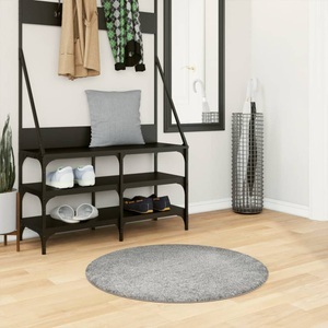 vidaXL, vidaXL Teppich Shaggy Hochflor Modern Grün Ø 80 cm