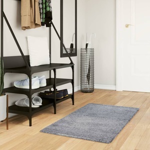 vidaXL, vidaXL Teppich Shaggy Hochflor Modern Blau 60x110 cm