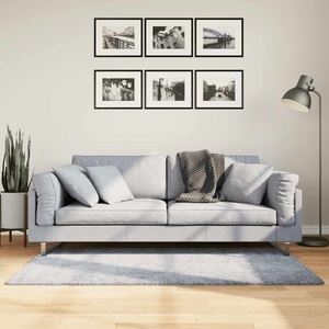 vidaXL, vidaXL Teppich Shaggy Hochflor Modern Blau 80x150 cm