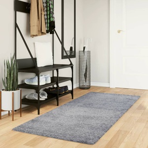 vidaXL, vidaXL Teppich Shaggy Hochflor Modern Blau 80x200 cm