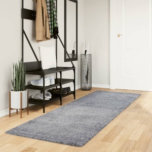 vidaXL, vidaXL Teppich Shaggy Hochflor Modern Blau 80x250 cm