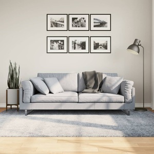 vidaXL, vidaXL Teppich Shaggy Hochflor Modern Blau 160x230 cm