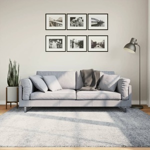 vidaXL, vidaXL Teppich Shaggy Hochflor Modern Blau 200x200 cm