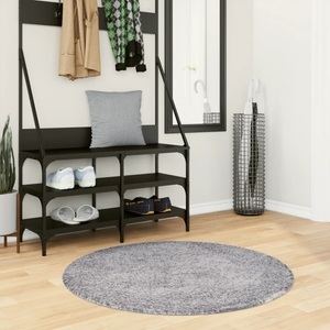 vidaXL, vidaXL Teppich Shaggy Hochflor Modern Blau Ø 100 cm, vidaXL Teppich Shaggy Hochflor Modern Blau Ø 100 cm