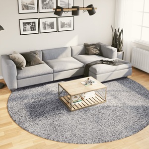 vidaXL, vidaXL Teppich Shaggy Hochflor Modern Blau Ø 280 cm