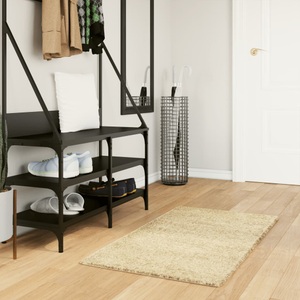 vidaXL, vidaXL Teppich Shaggy Hochflor Modern Golden 60x110 cm