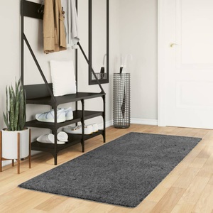 vidaXL, vidaXL Teppich OVIEDO Kurzflor Anthrazit 80x200 cm