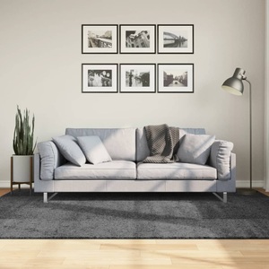 vidaXL, vidaXL Teppich OVIEDO Kurzflor Anthrazit 160x230 cm