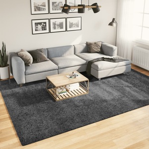 vidaXL, vidaXL Teppich OVIEDO Kurzflor Anthrazit 240x340 cm