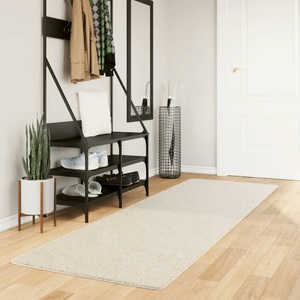 vidaXL, vidaXL Teppich OVIEDO Kurzflor Beige 80x250 cm