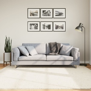 vidaXL, vidaXL Teppich OVIEDO Kurzflor Beige 200x200 cm