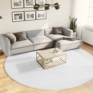 vidaXL, vidaXL Teppich OVIEDO Kurzflor Grau Ø 280 cm