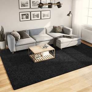 vidaXL, vidaXL Teppich OVIEDO Kurzflor Schwarz 240x340 cm
