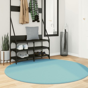 vidaXL, vidaXL Teppich OVIEDO Kurzflor Grün Ø 160 cm