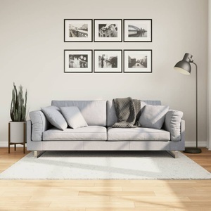 vidaXL, vidaXL Teppich OVIEDO Kurzflor Creme 120x120 cm