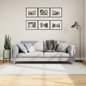 vidaXL, vidaXL Teppich OVIEDO Kurzflor Creme 140x200 cm
